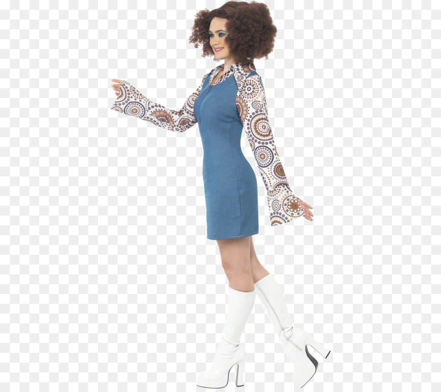 Vestido Retrô，Cabelo Afro PNG