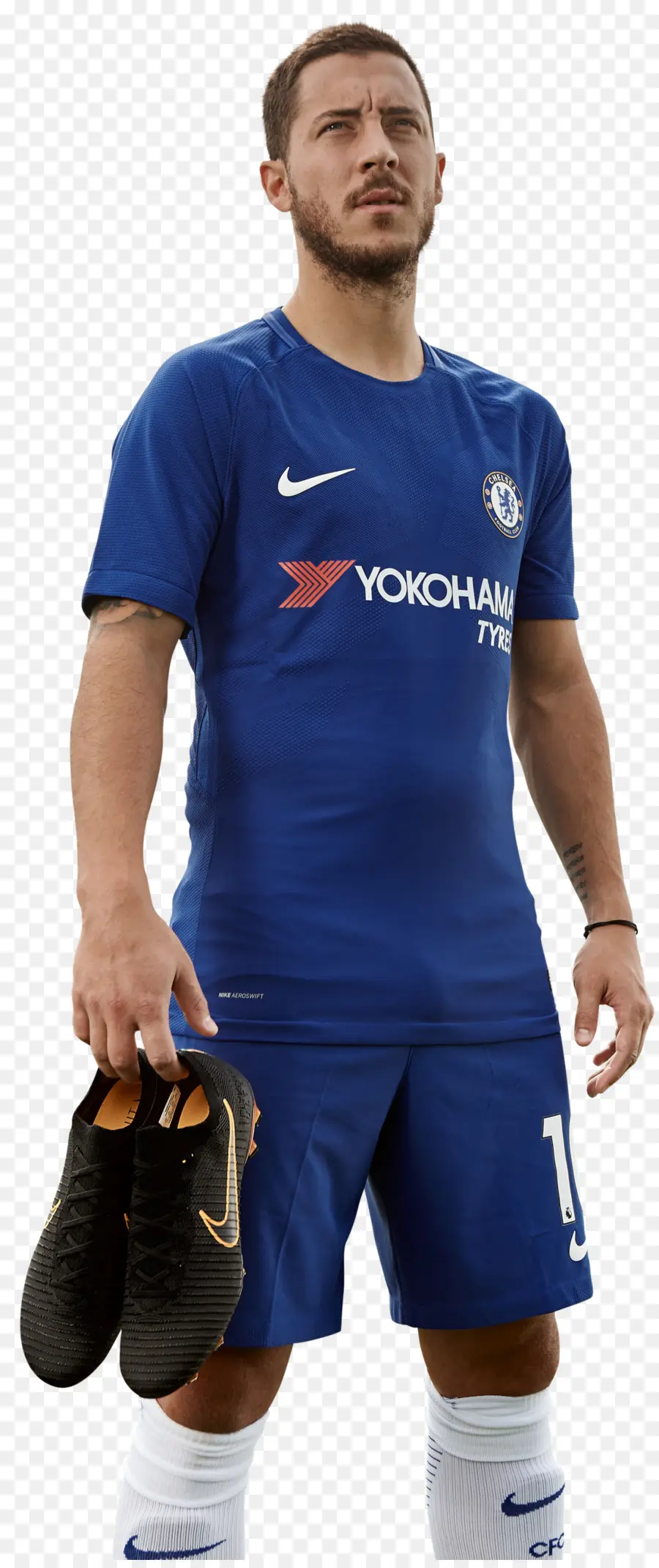 Jogador De Futebol Em Camisa Azul，Futebol PNG