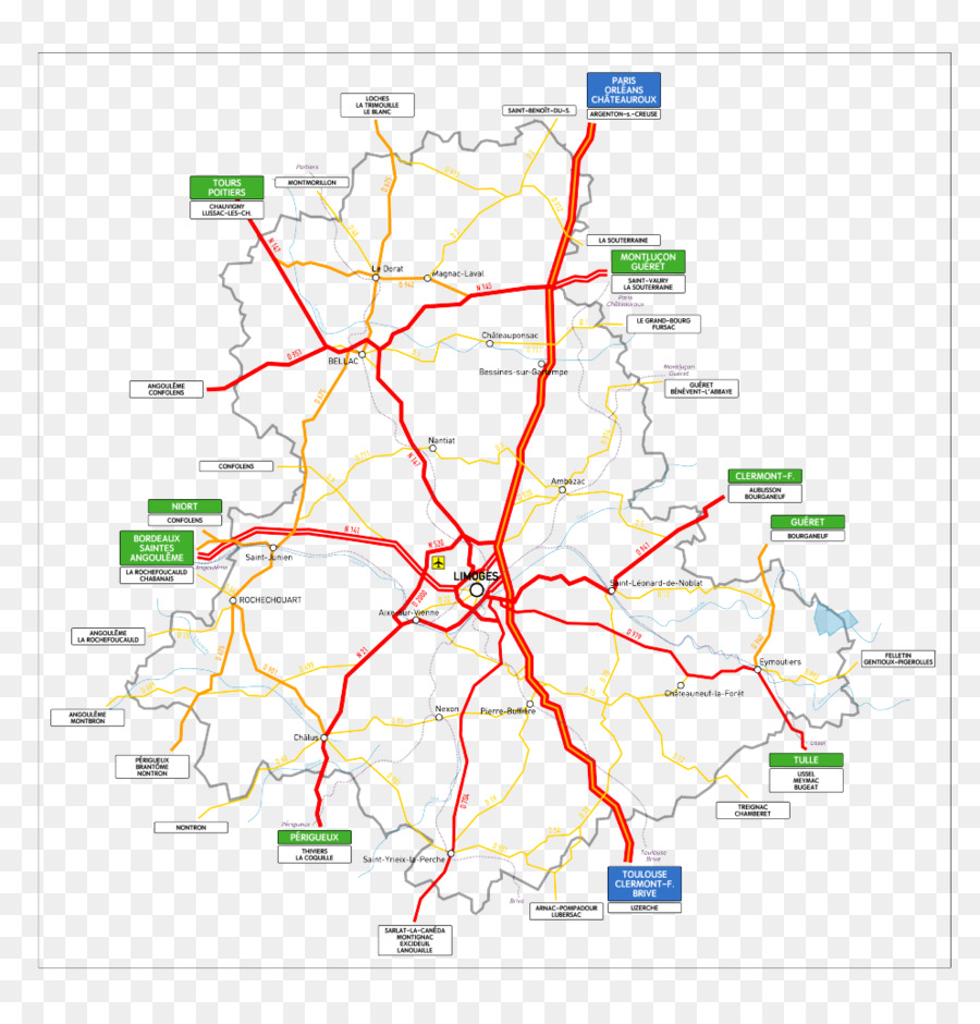 Hautevienne，Rede Rodoviária Do Hautevienne PNG