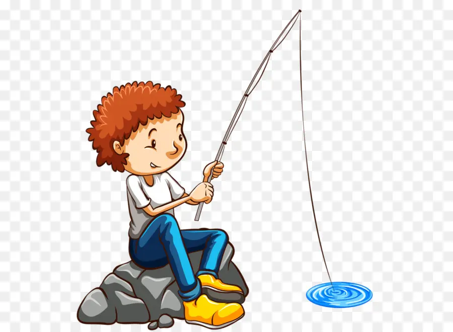 Menino Pescando，Haste PNG