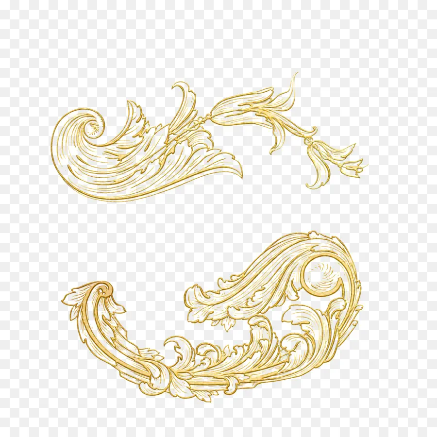 Design Ornamental，Ouro PNG