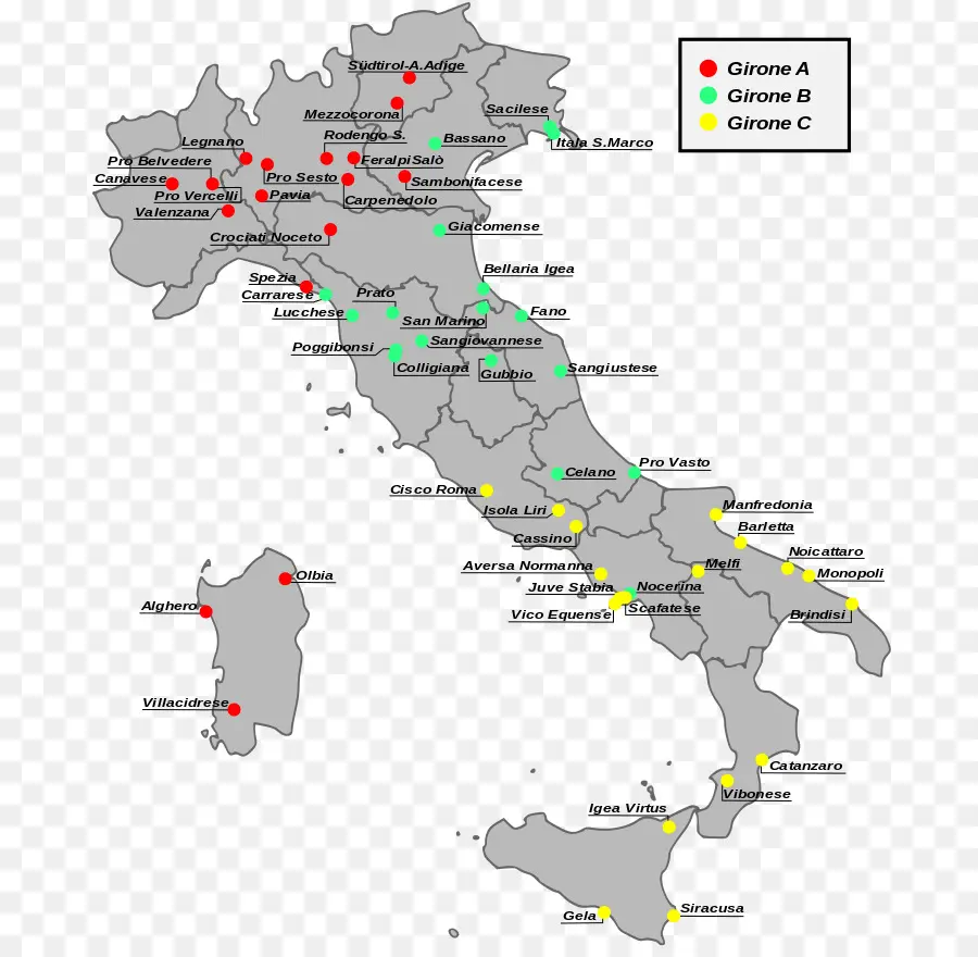 Mapa Da Itália，Regiões PNG