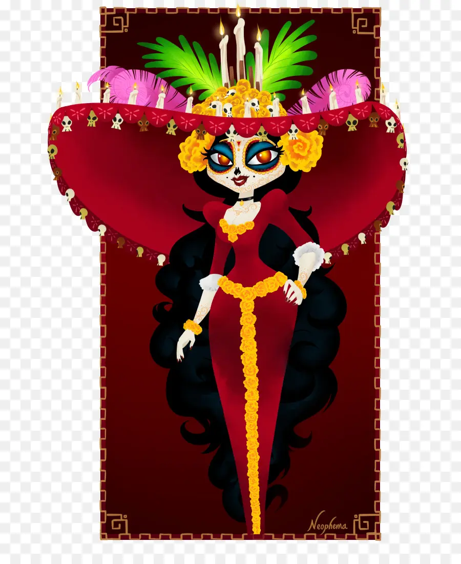 Personagem Animado，Vestido Vermelho PNG