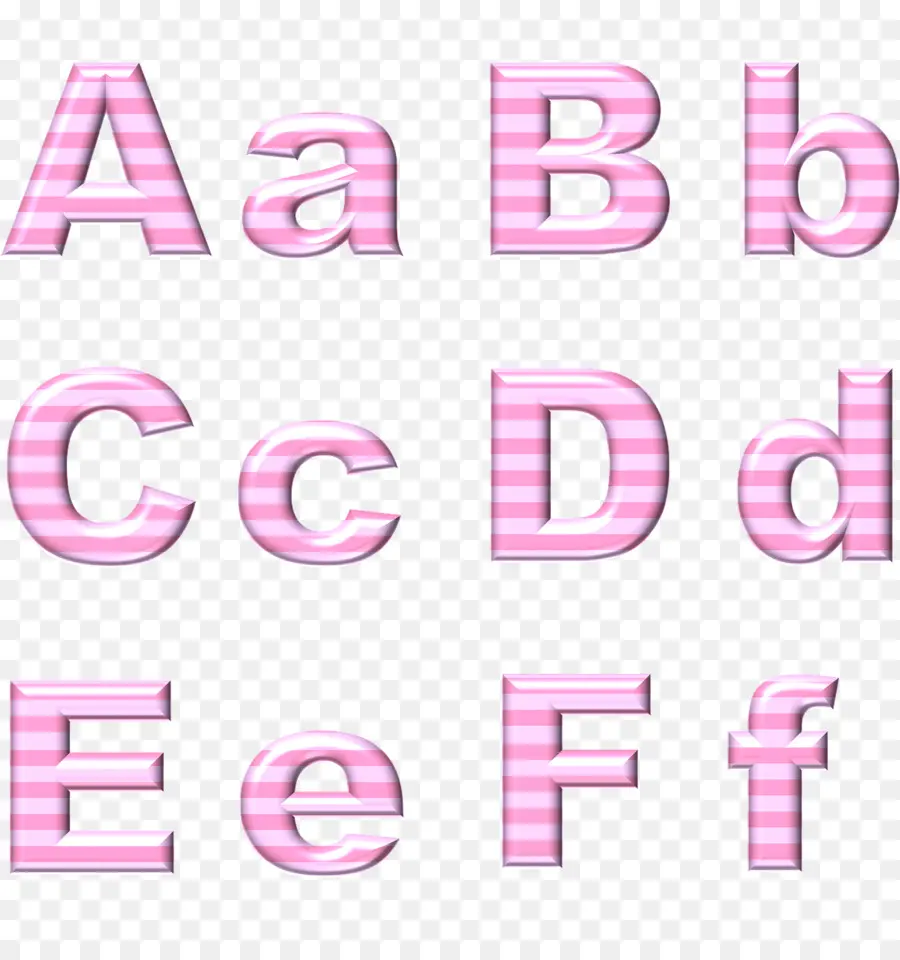 Letras Rosa，Listrado PNG