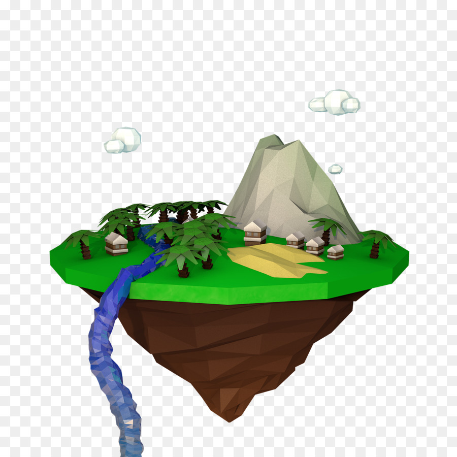 Low Poly，Polígono PNG