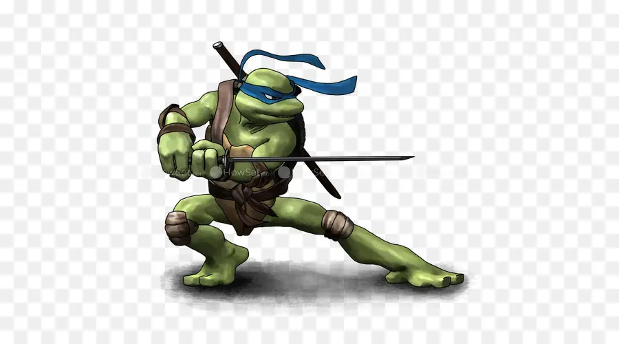 Tartaruga Ninja Verde，Espada PNG