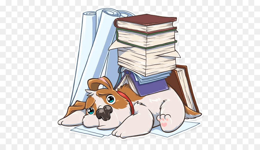 Cachorro Com Livros，Livros PNG