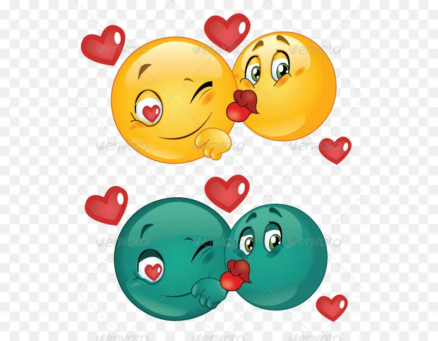 Emojis De Beijo，Corações PNG