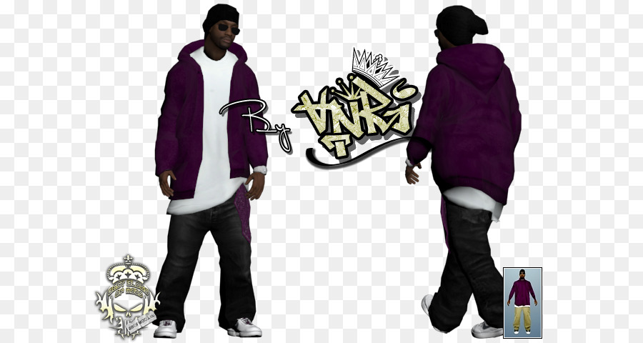 Personagem Urbano Com Capuz Roxo，Grafite PNG