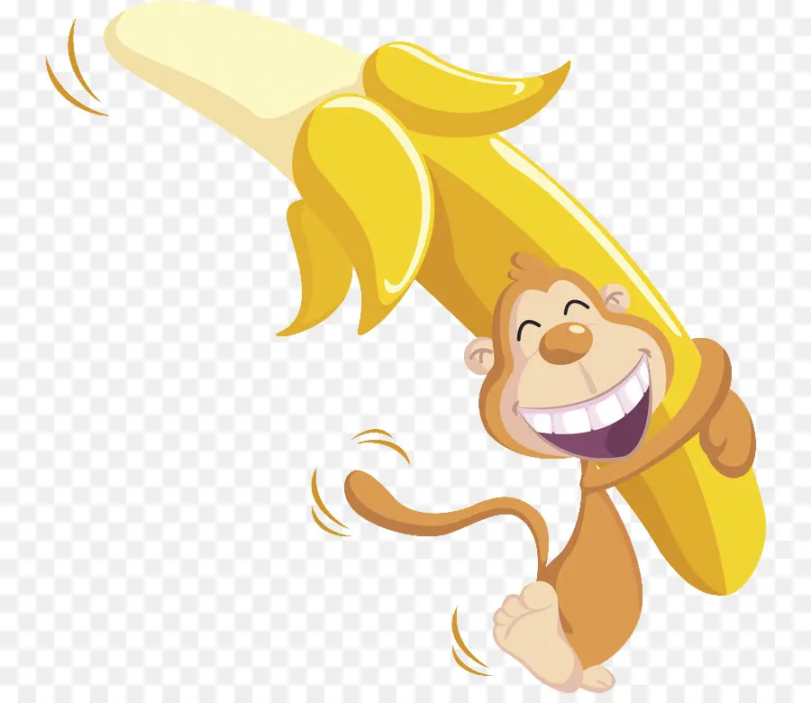 Macaco Com Banana，Macaco PNG