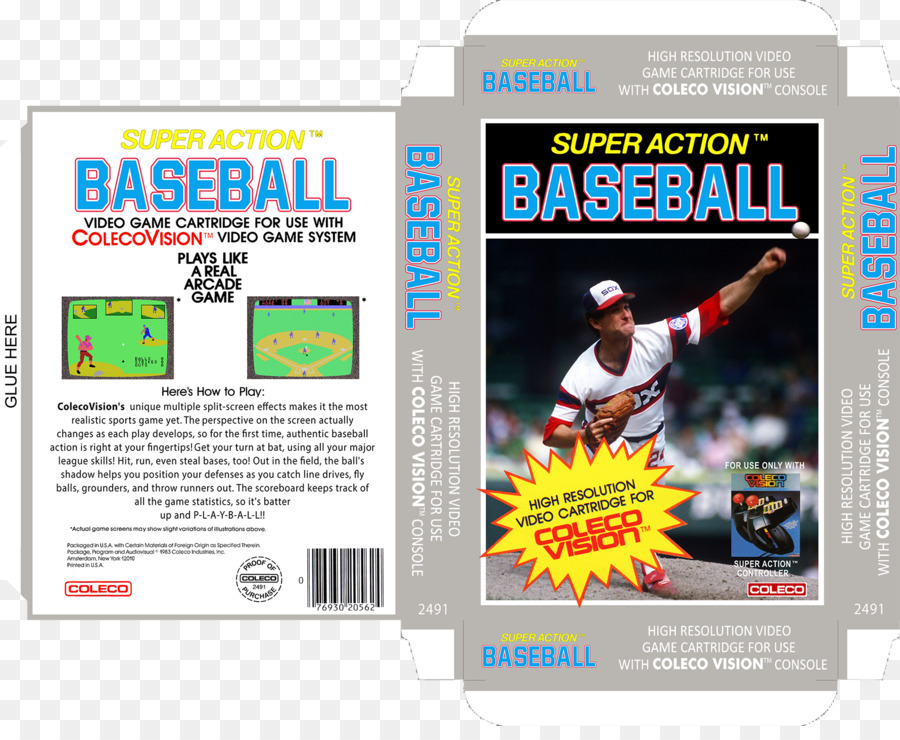 Videogame De Beisebol，Colecovisão PNG