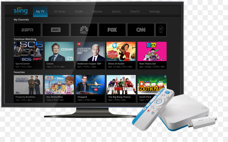 Sling De Tv, Airtv Player, Canal De Televisão Png Transparente Grátis