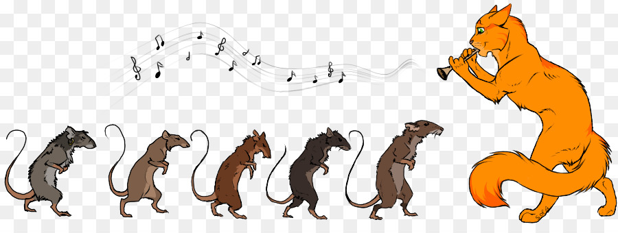 Gato Tocando Flauta，Ratos PNG