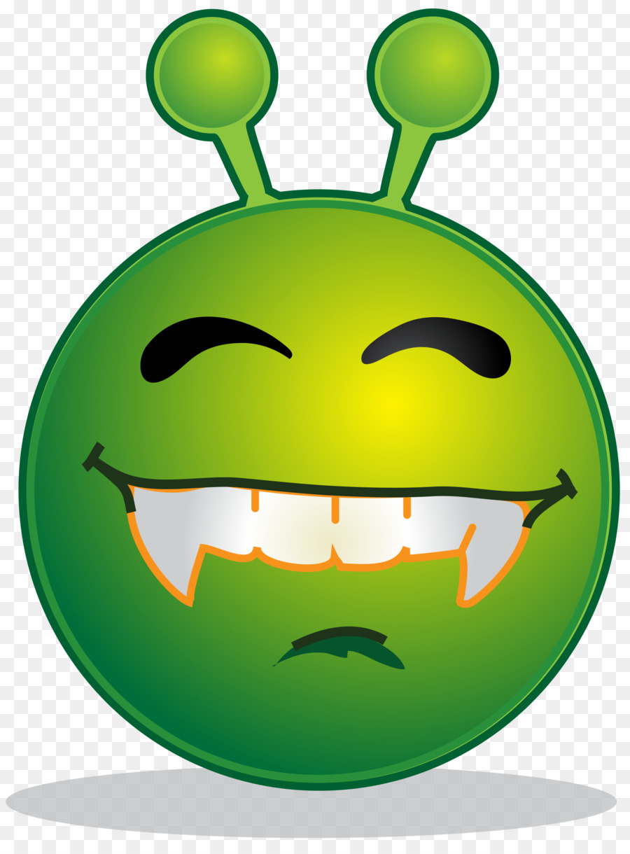 Alienígena Irritado，Verde PNG