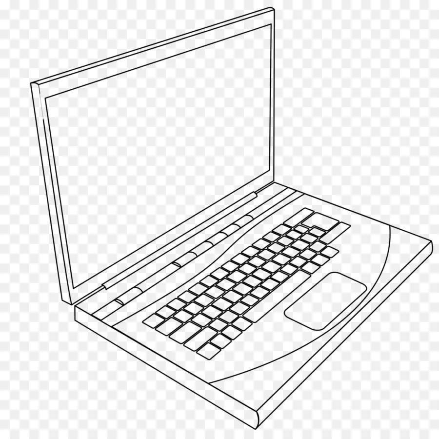 Laptop，Arte De Linha PNG