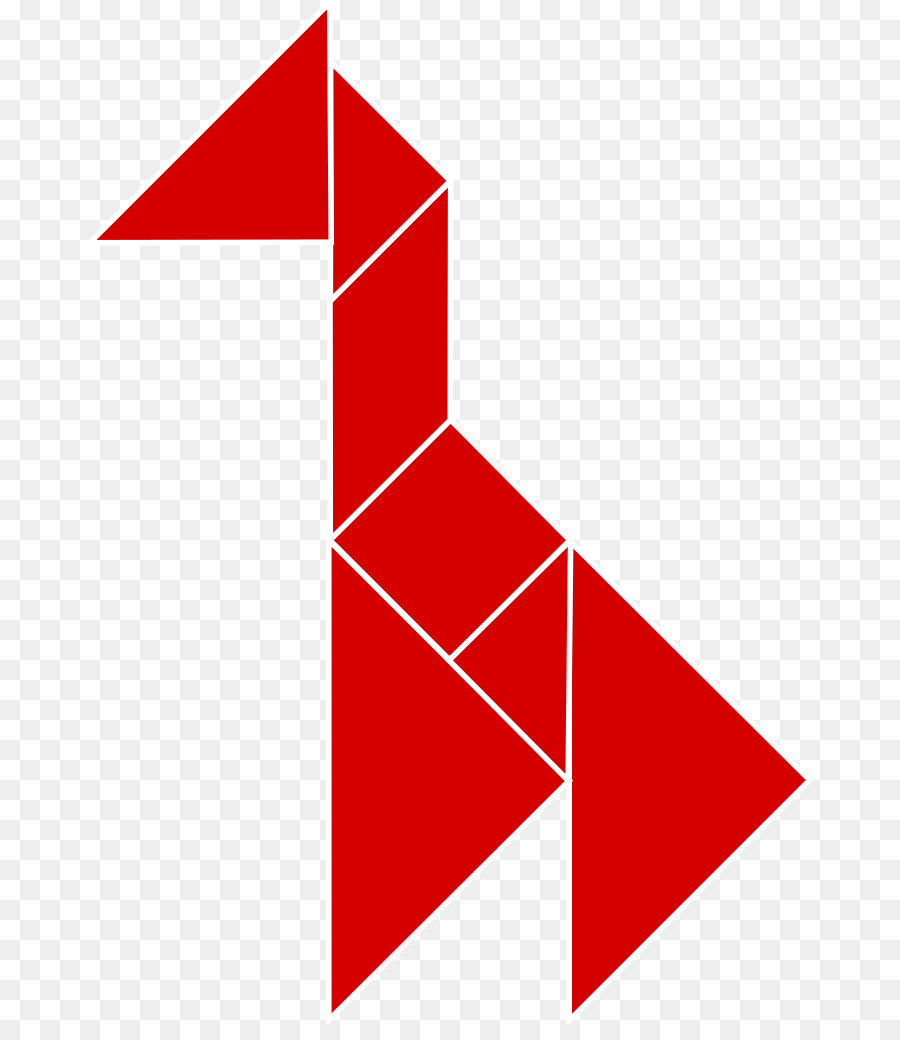 Pássaro Tangram Vermelho，Quebra Cabeça PNG