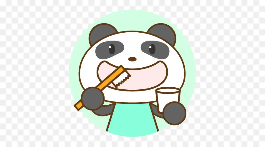 Panda Escovando Os Dentes，Escova De Dentes PNG