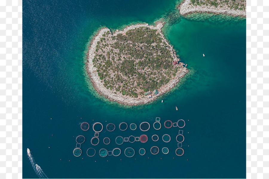 O Cultivo De Peixes，Fotografia Aérea PNG