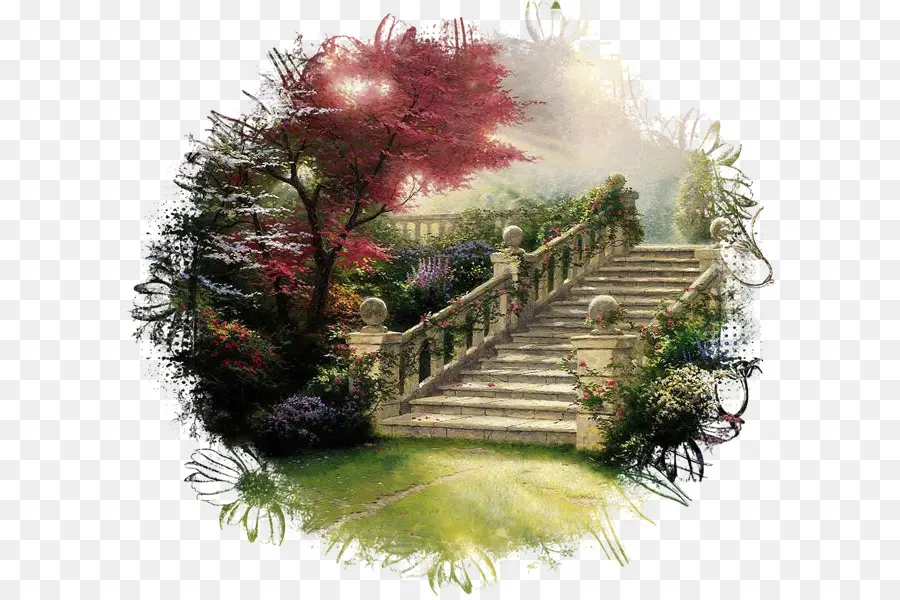 Thomas Kinkade Pintor Da Luz，Pintura PNG