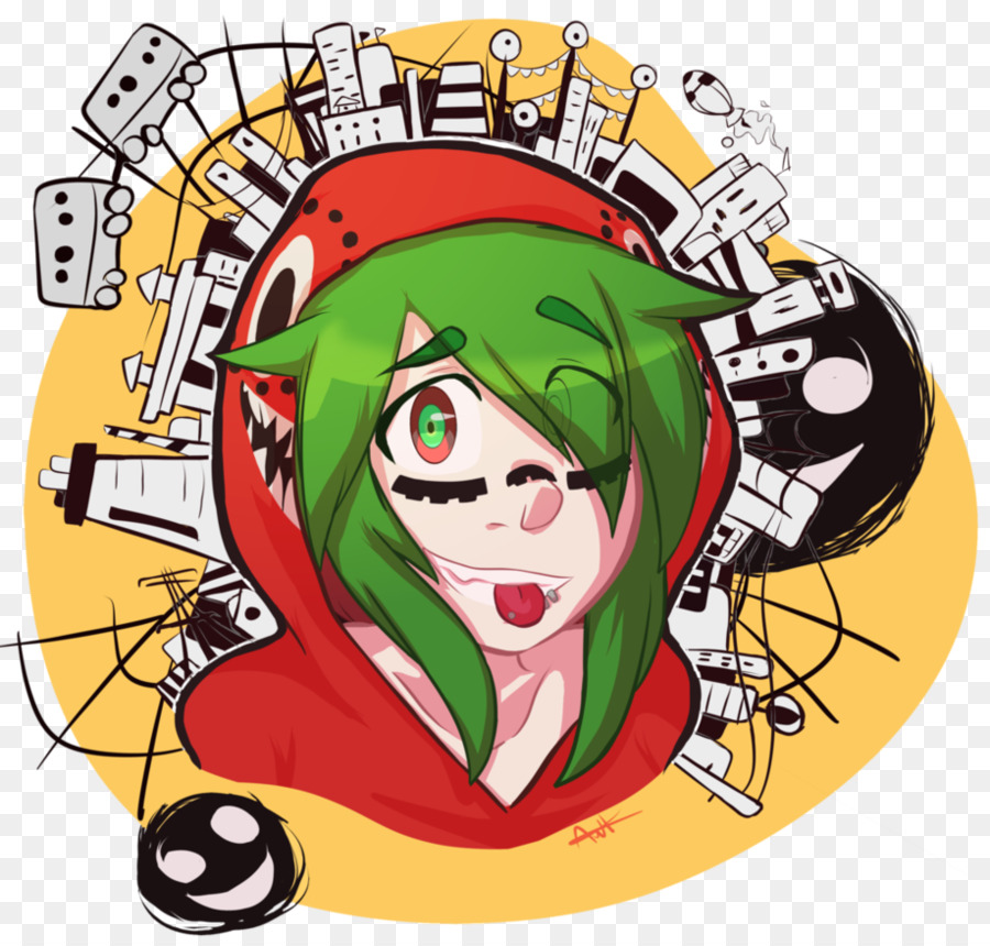 Personagem De Cabelo Verde，Anime PNG