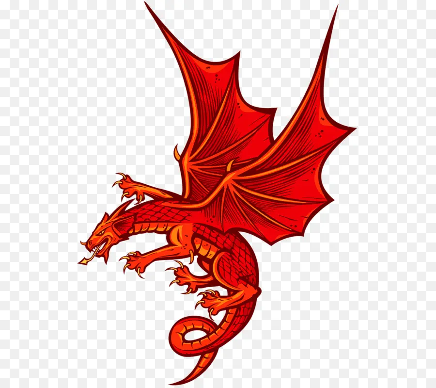 Dragão Vermelho，Fantasia PNG