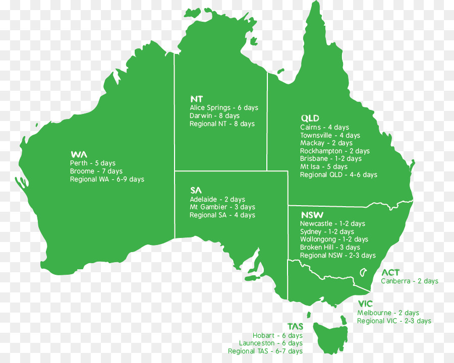 Mapa Da Austrália，Regiões PNG