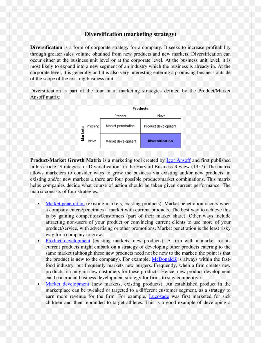 Documento，Ansoff Matriz PNG