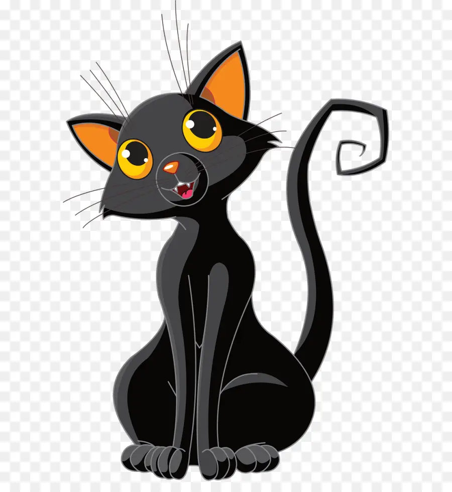 Gato Preto，Olhos Amarelos PNG