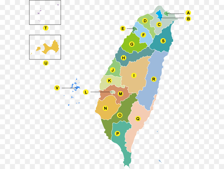 Mapa De Taiwan，Regiões PNG