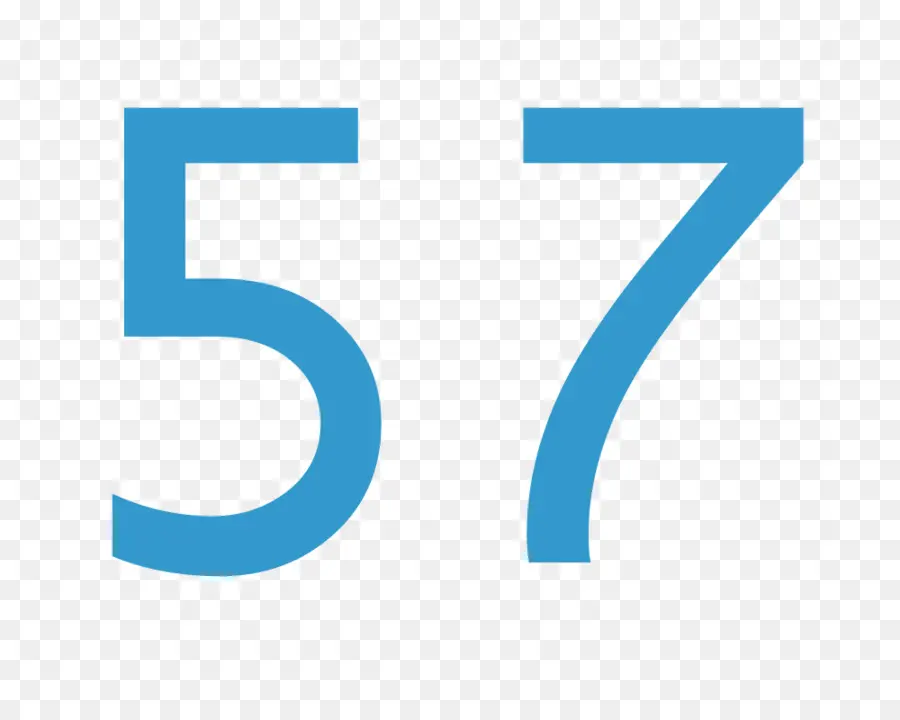 Número 57，Azul PNG