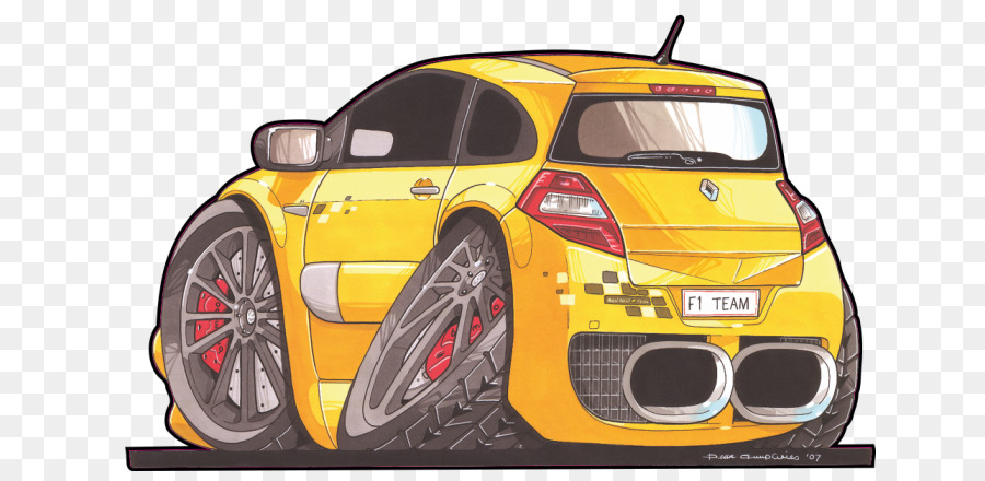 Carro Amarelo De Desenho Animado，Desenho Animado PNG