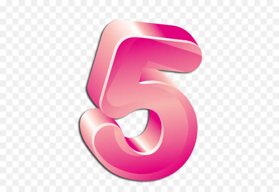 Número 5，Rosa PNG