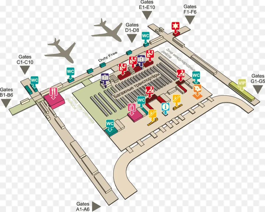 Mapa Do Aeroporto，Portões PNG