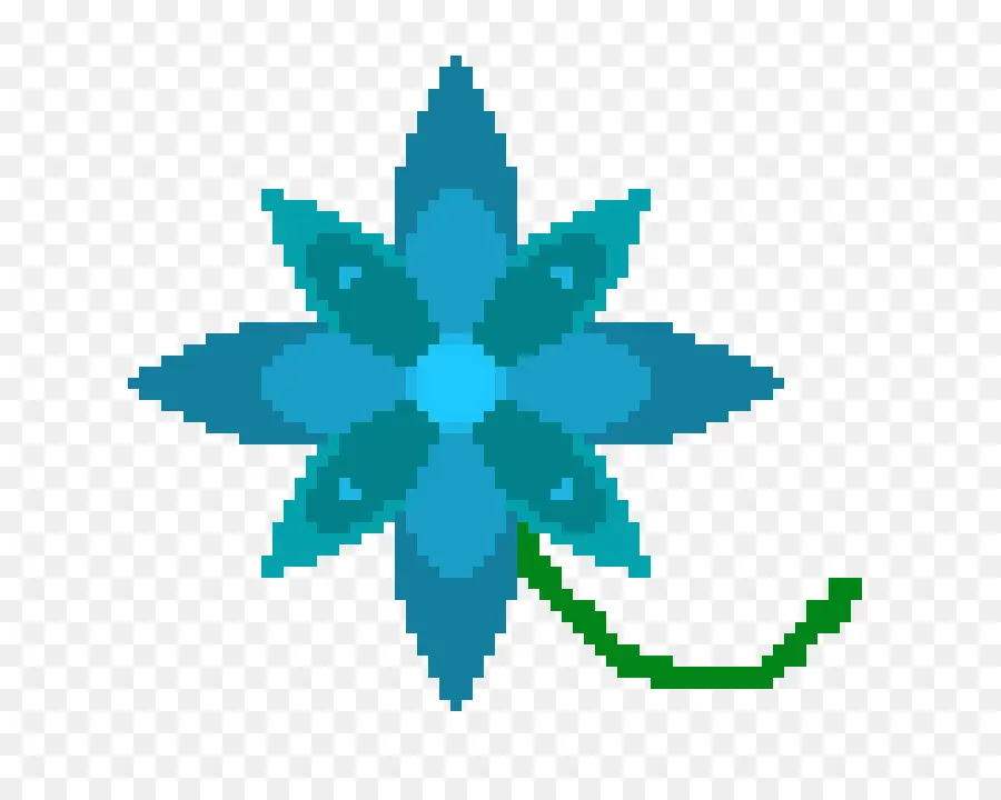 Flor De Pixels，Digital PNG