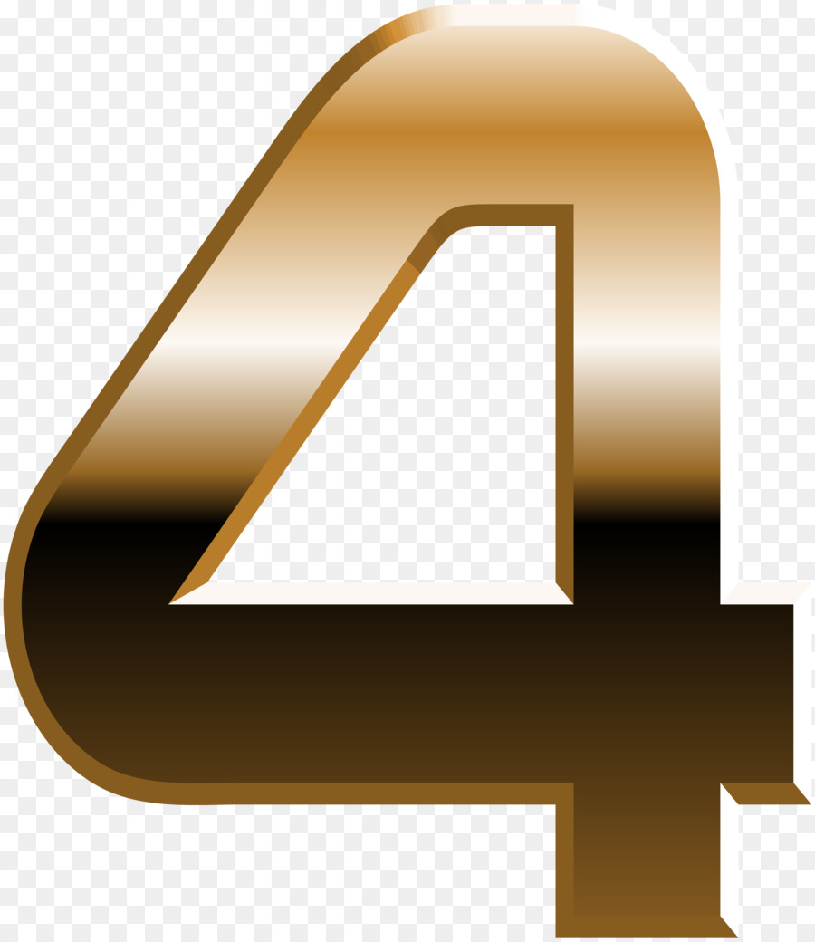 Número 4，Ouro PNG