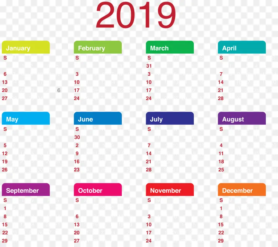 Calendário，Dois Mil Dezoito PNG