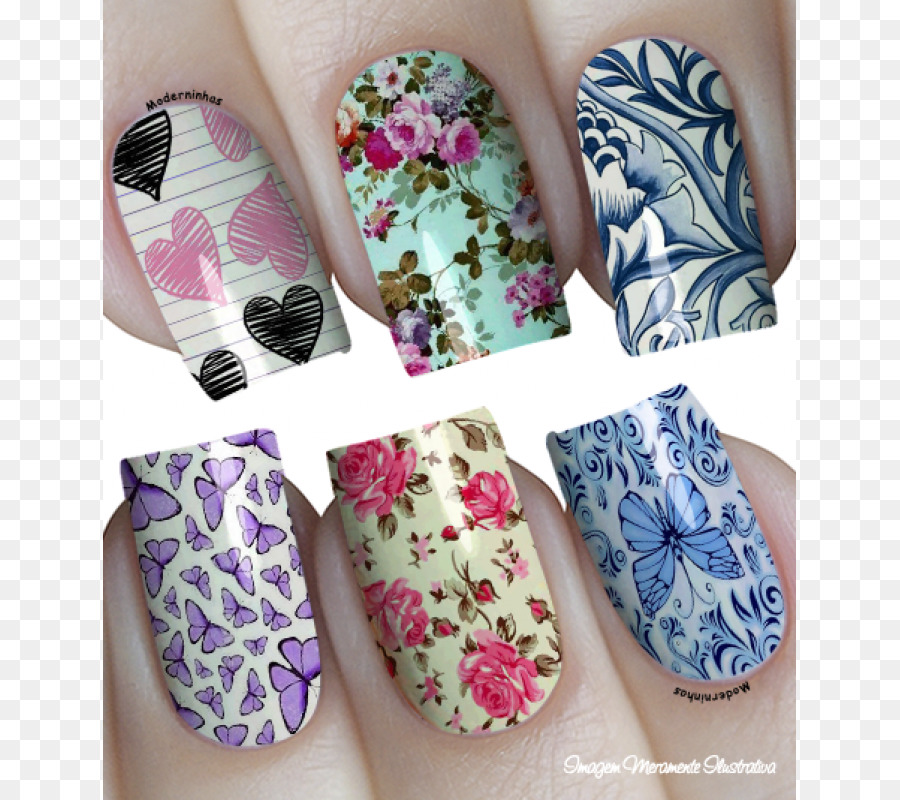 Unhas Florais，Arte De Unhas PNG