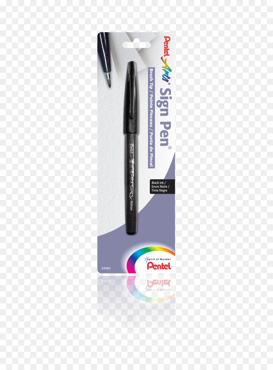 Pentel，Pentel Fude Toque De Pincel Sinal De Caneta PNG