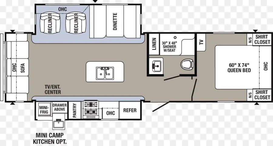 Layout De Caravana，Planta Baixa PNG