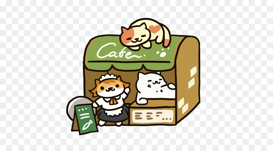 Ilustra O Do Cat Cafe，Bonitinho PNG