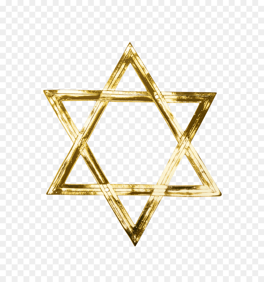 Estrela De David Dourada，Judaico PNG