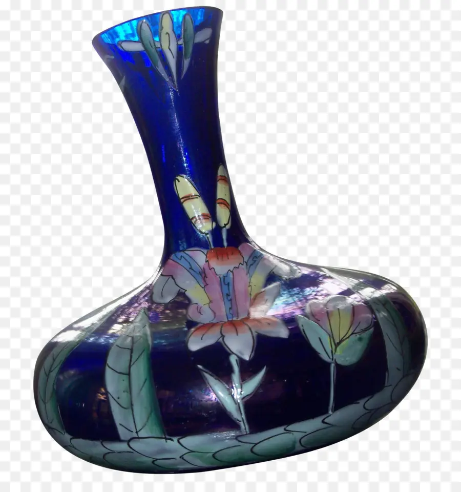 Vaso Floral Azul，Cerâmica PNG