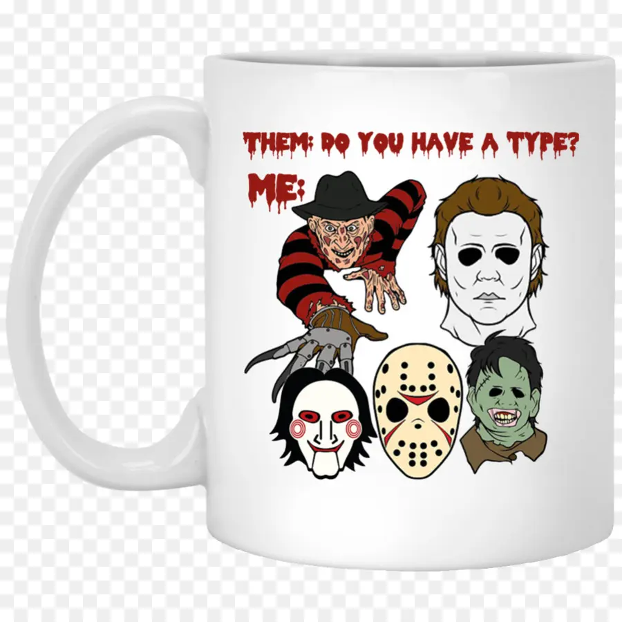 Caneca De Personagens De Terror，Horror PNG