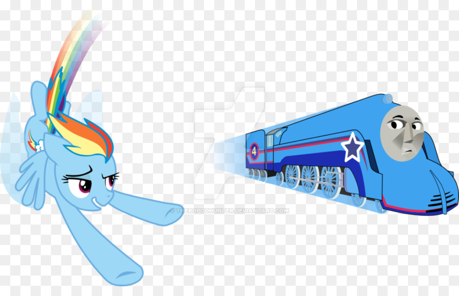 Rainbow Dash E Trem，Pônei PNG