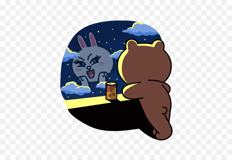 Urso E Lua，Noite PNG