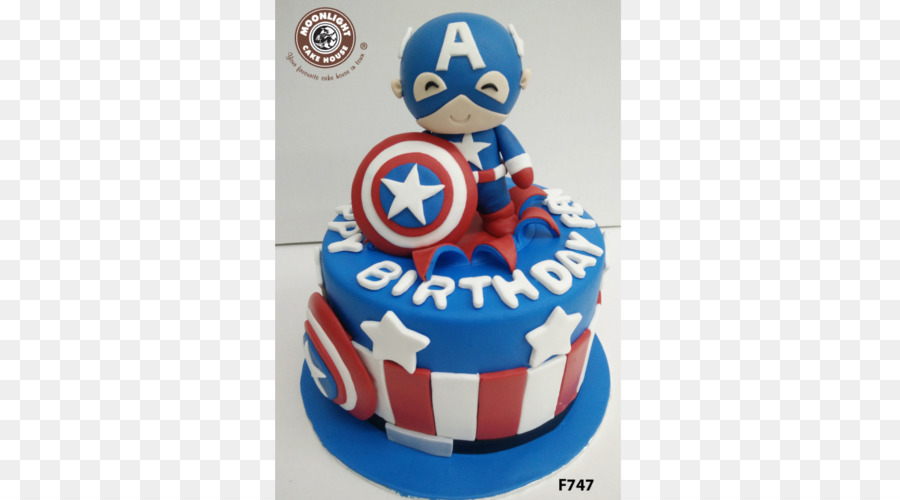 Bolo Capitão América，Aniversário PNG