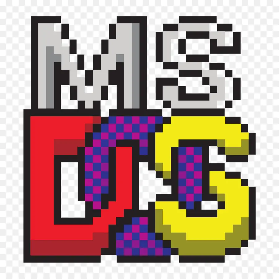 Ms Dos Logo，Pixel PNG