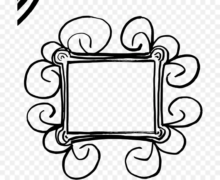 Moldura De Doodle，Quadro PNG