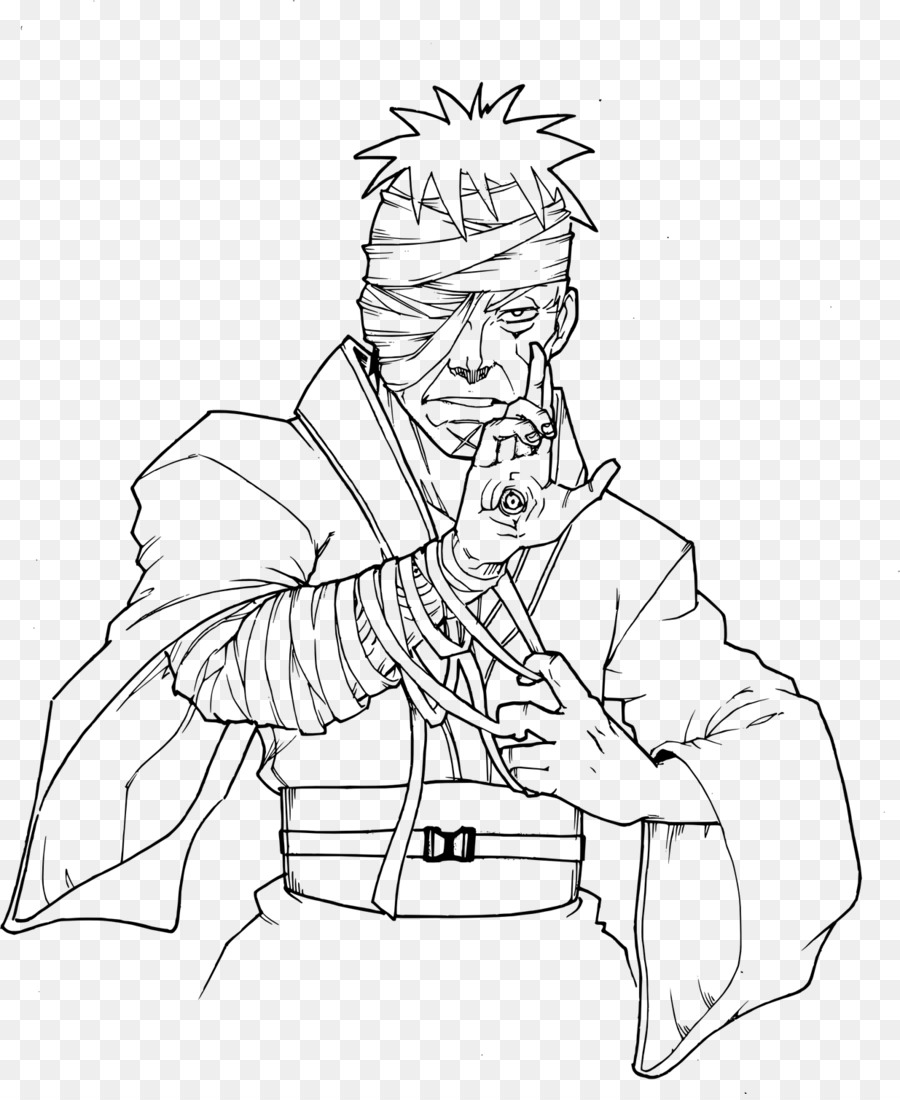 Desenho de arte de linha / m / 02csf, desenho de naruto, ângulo, branco png