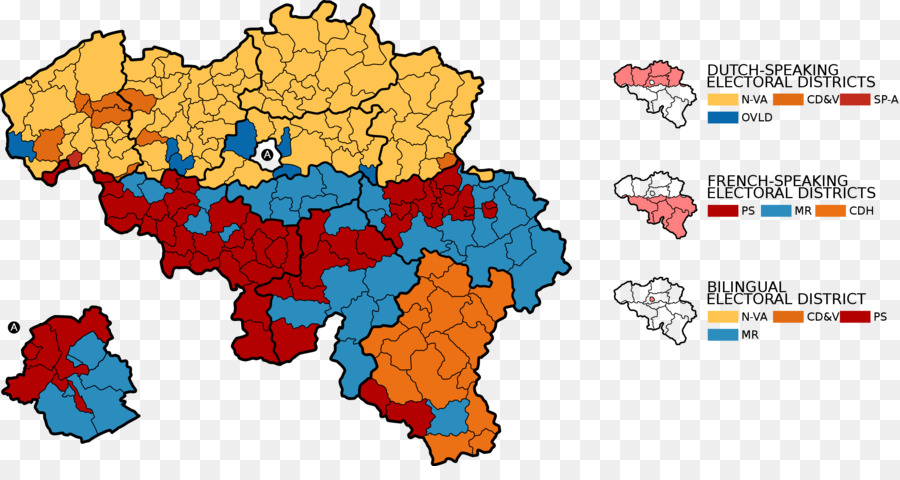 Mapa Da Bélgica，Regiões PNG